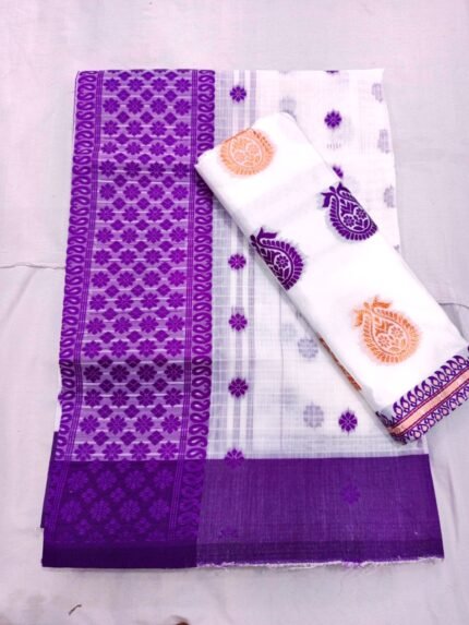 Assamese Mekhla Chador Set – Cotton Silk & Poly Silk (No Blouse)